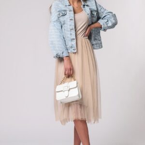 Creamy cliffon dress Xs-small L
