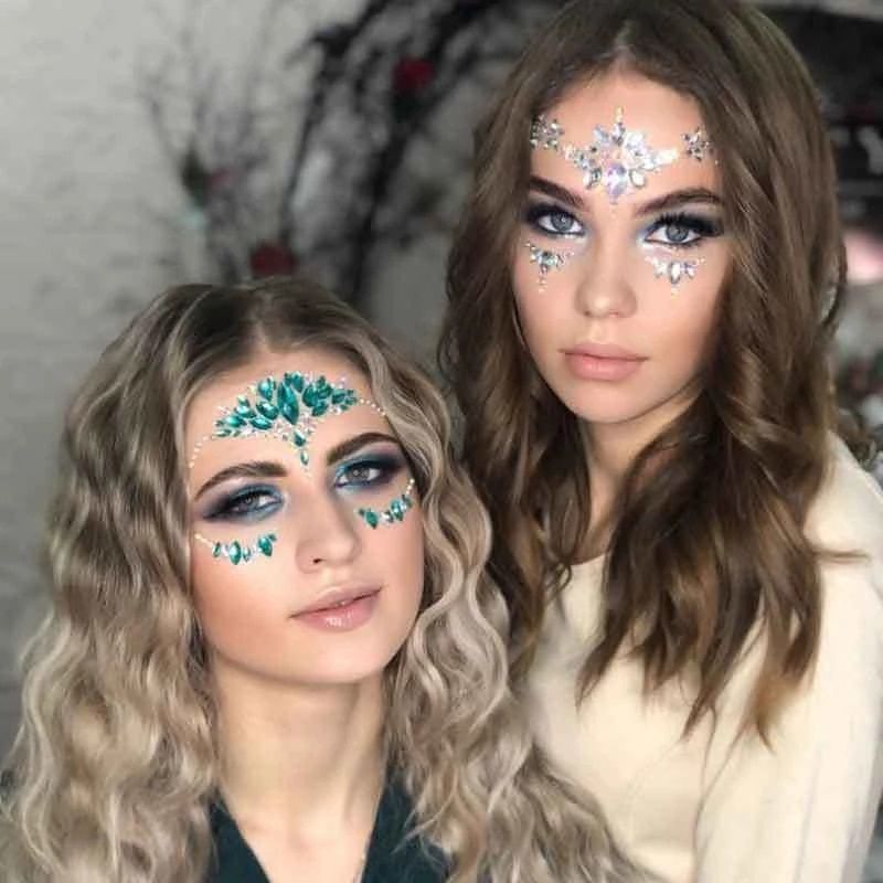 3D Glitter Rhinestone,Facial stickers Jewelry
