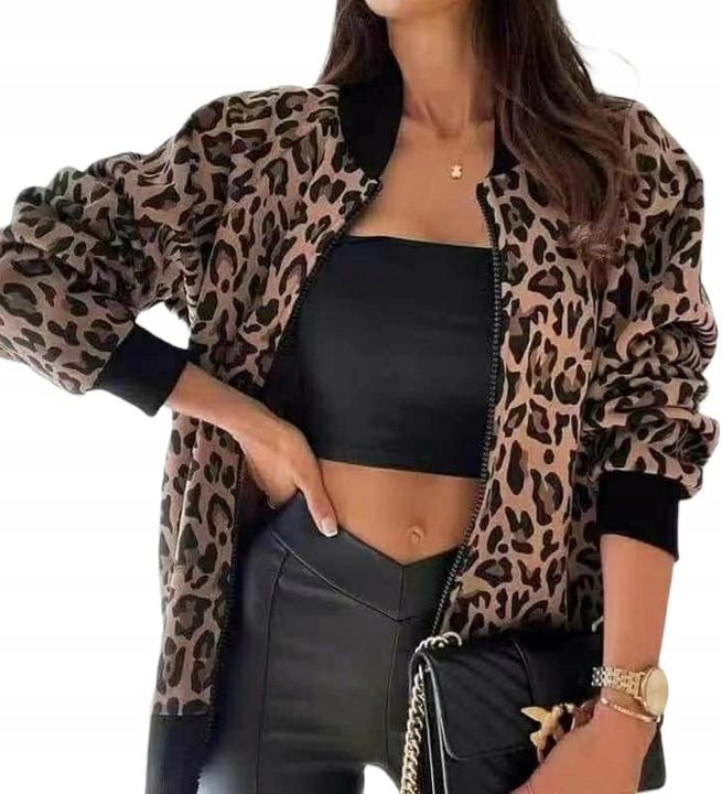 Leopard zipped sweatshirt XS-L - Image 4