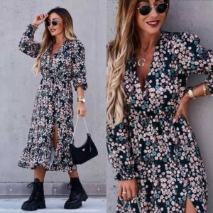 MIDI DRESS WITH FLOWERS size 6-14
