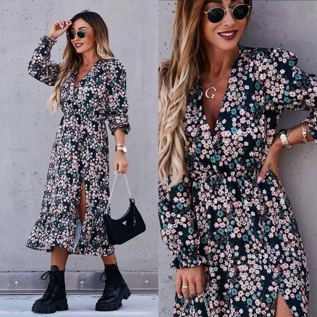 MIDI DRESS WITH FLOWERS size 6-14