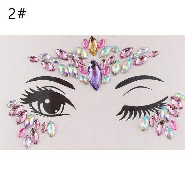 3D Glitter Rhinestone,Facial stickers Jewelry - Image 3