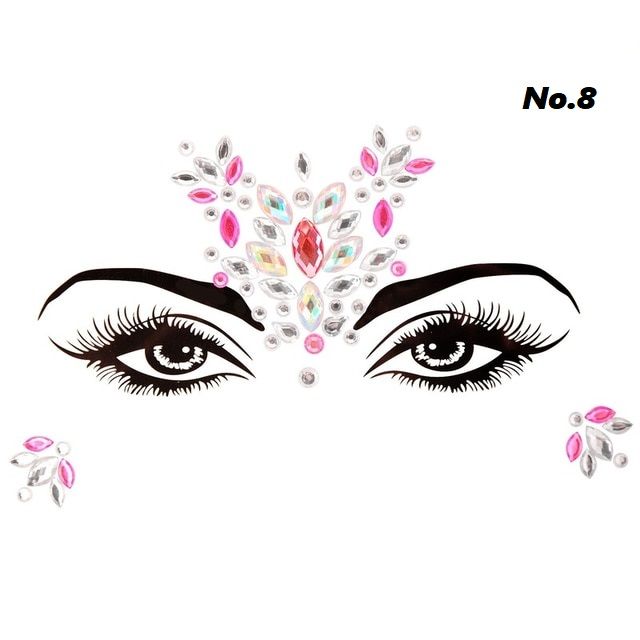 3D Glitter Rhinestone,Facial stickers Jewelry - Image 8