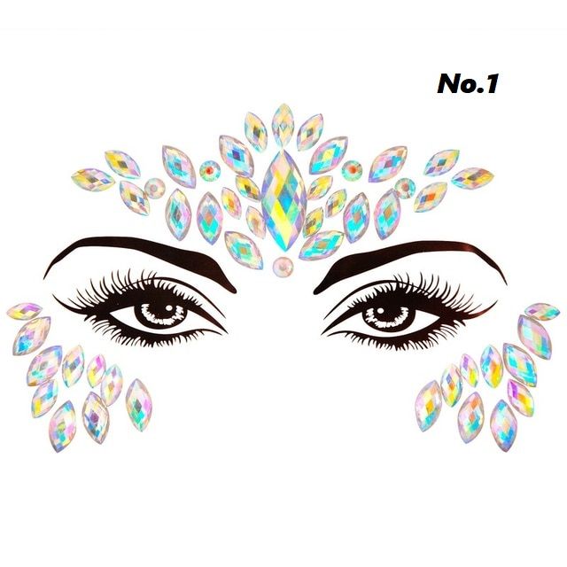 3D Glitter Rhinestone,Facial stickers Jewelry - Image 2