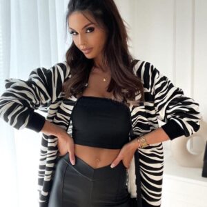 Zebra zipped sweatshirt XS-L