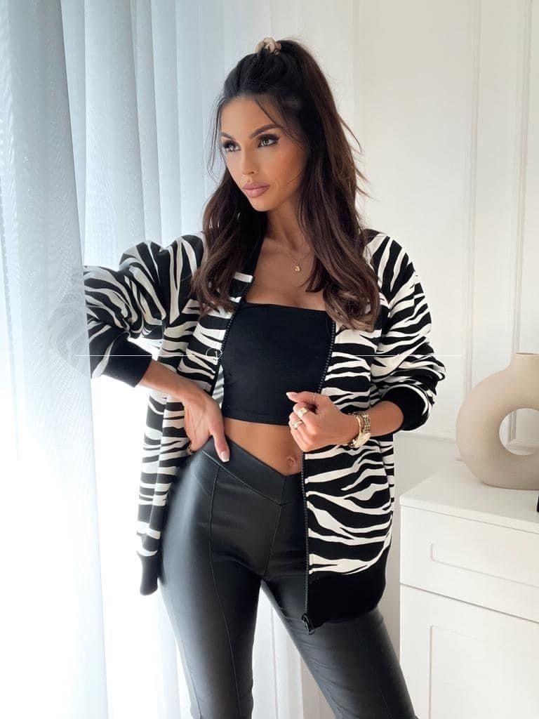 Zebra zipped sweatshirt XS-L - Image 2