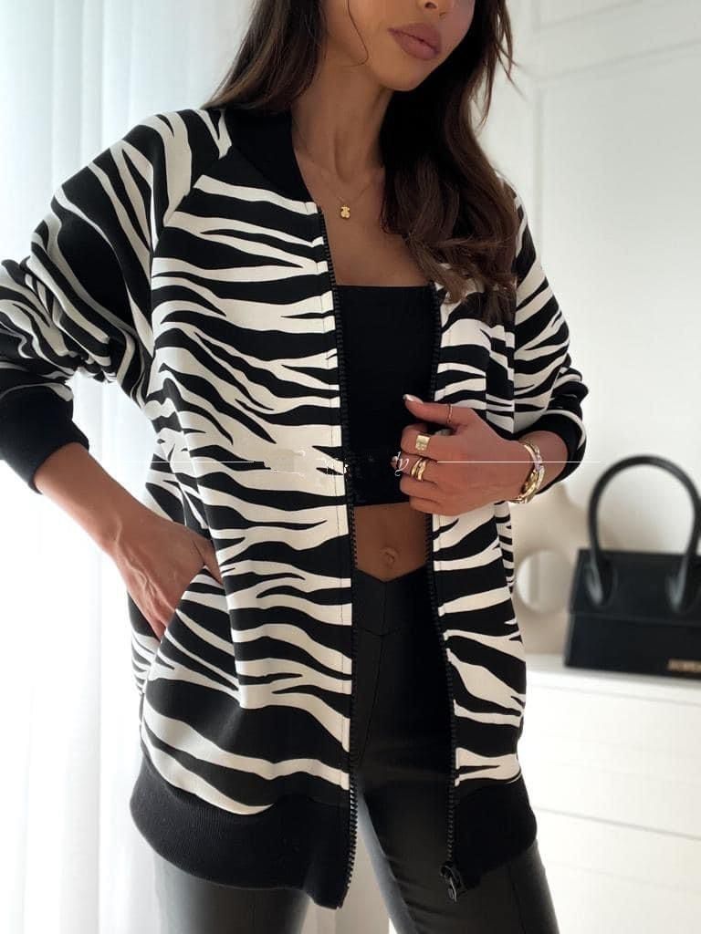 Zebra zipped sweatshirt XS-L - Image 3