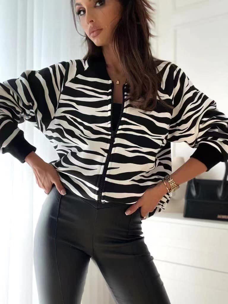 Zebra zipped sweatshirt XS-L - Image 4