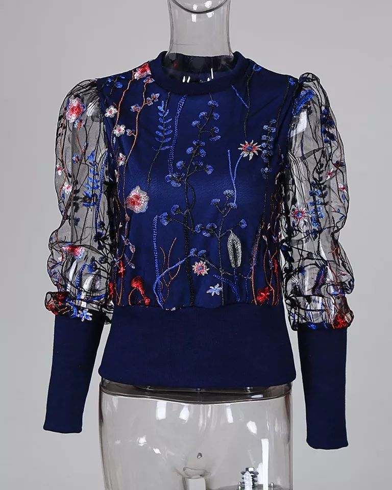 Flower Fashion Women's Blouse/ Top XS-S - Image 9