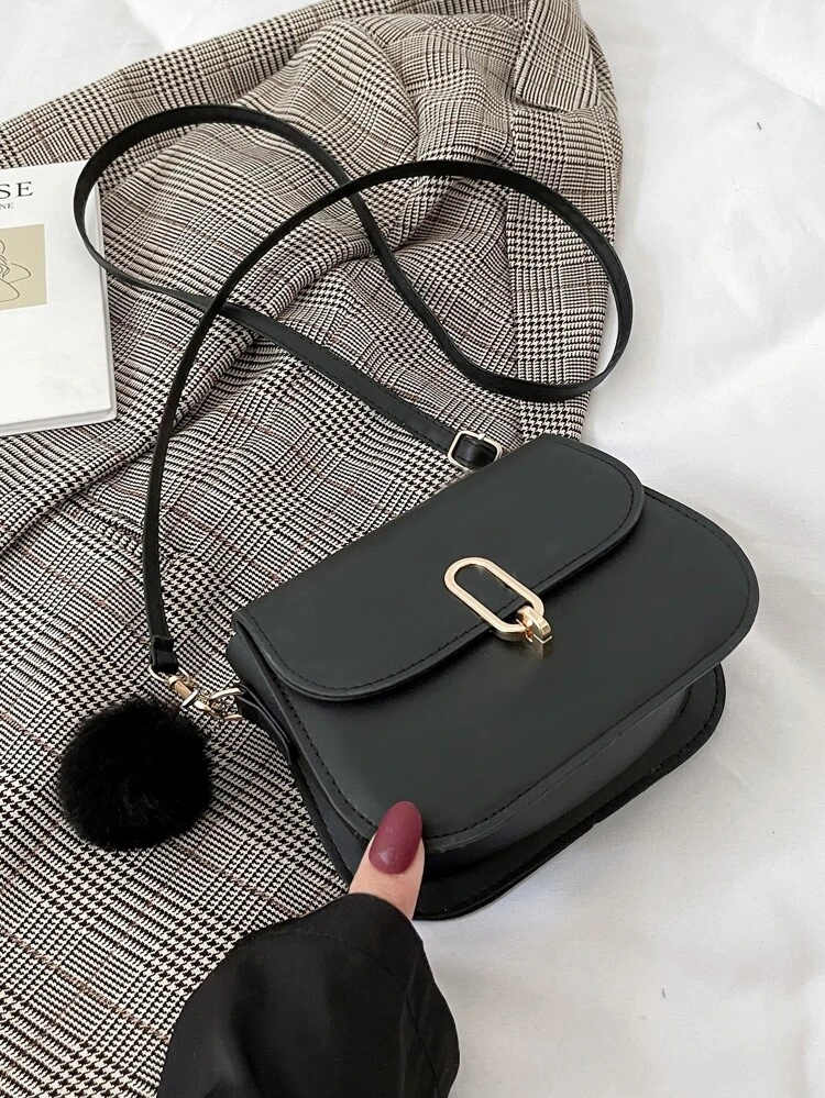 Black saddle crossbody bag - Image 8