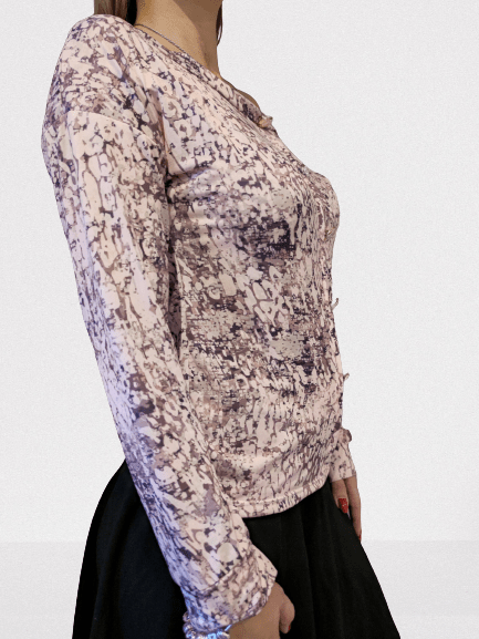 Pink snake blouse XS-small L - Image 4