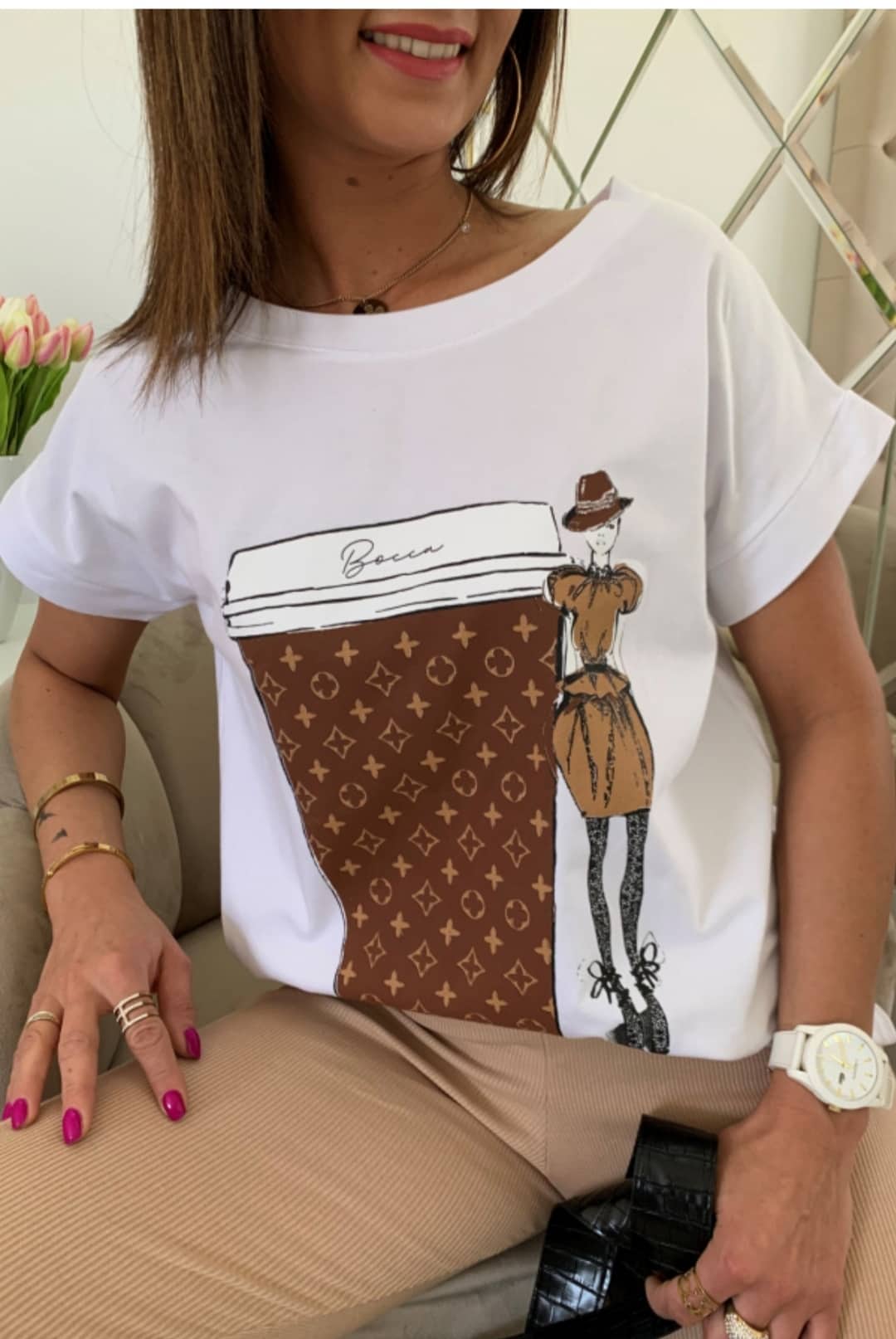 Coffee time T-shirt XS-small L