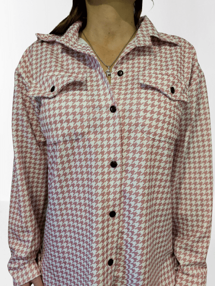 Pink checkered shirt XS-M - Image 5