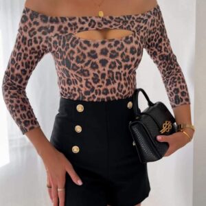 Leopard print top 6-12