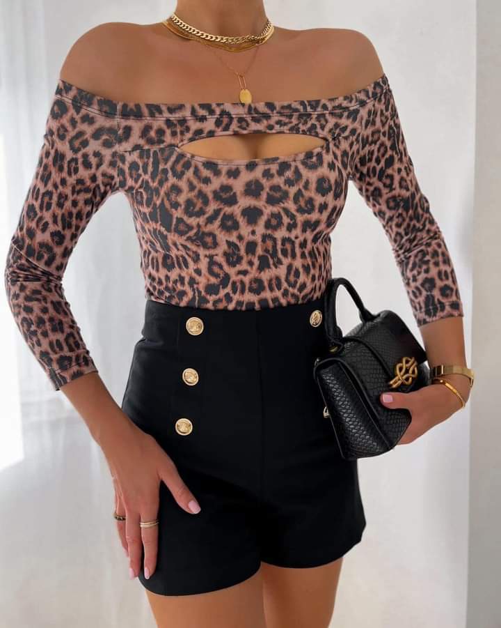 Leopard print top 6-12
