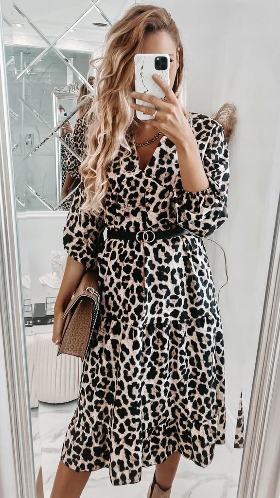 Long v-neck dress XS-Small L