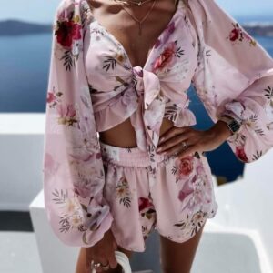 Leila Two piece pink set 6-14