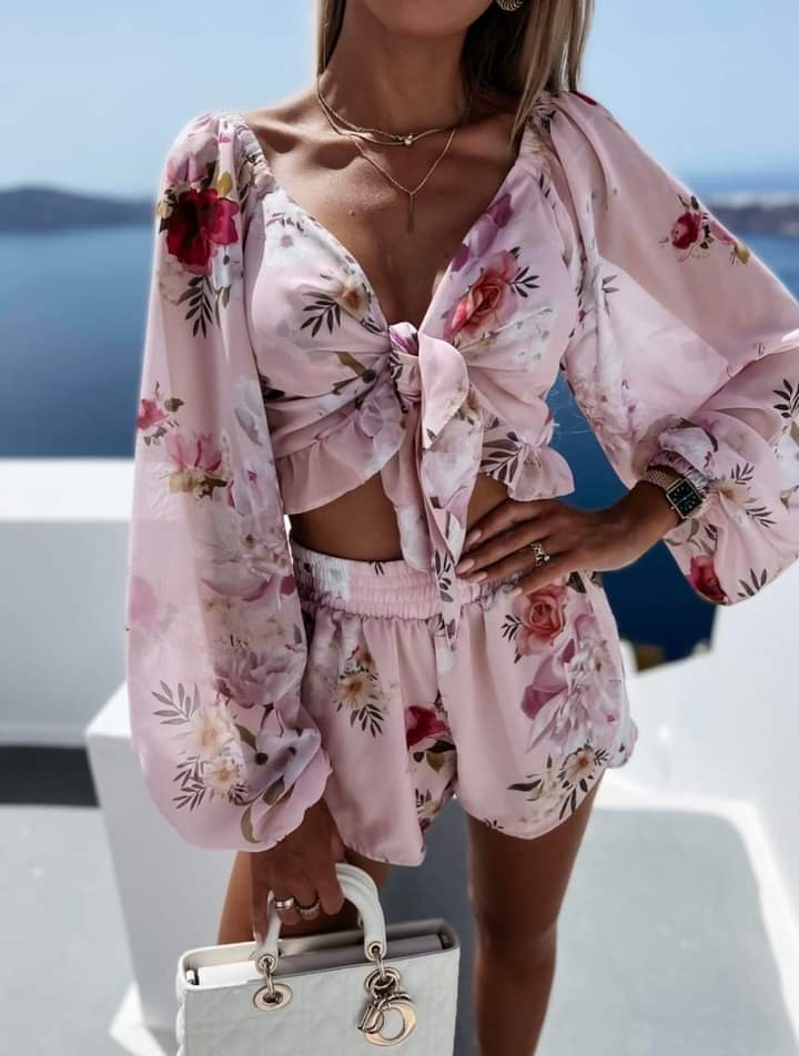 Leila Two piece pink set 6-14