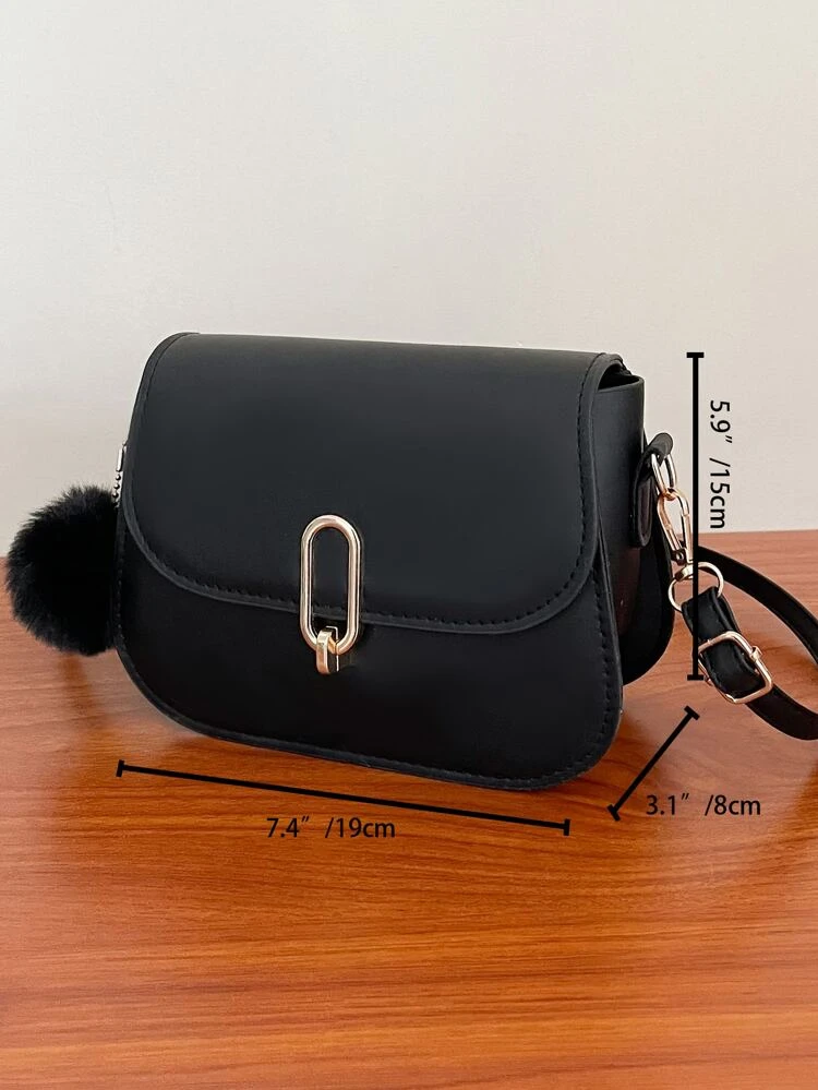Black saddle crossbody bag - Image 2