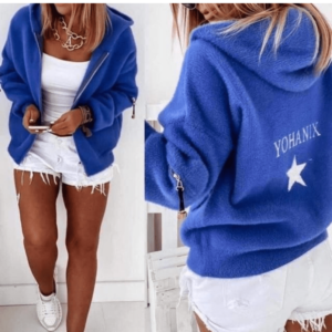 Spring-autumn jacket – sweater – bomber jacket – cover blue XS-XXXXL
