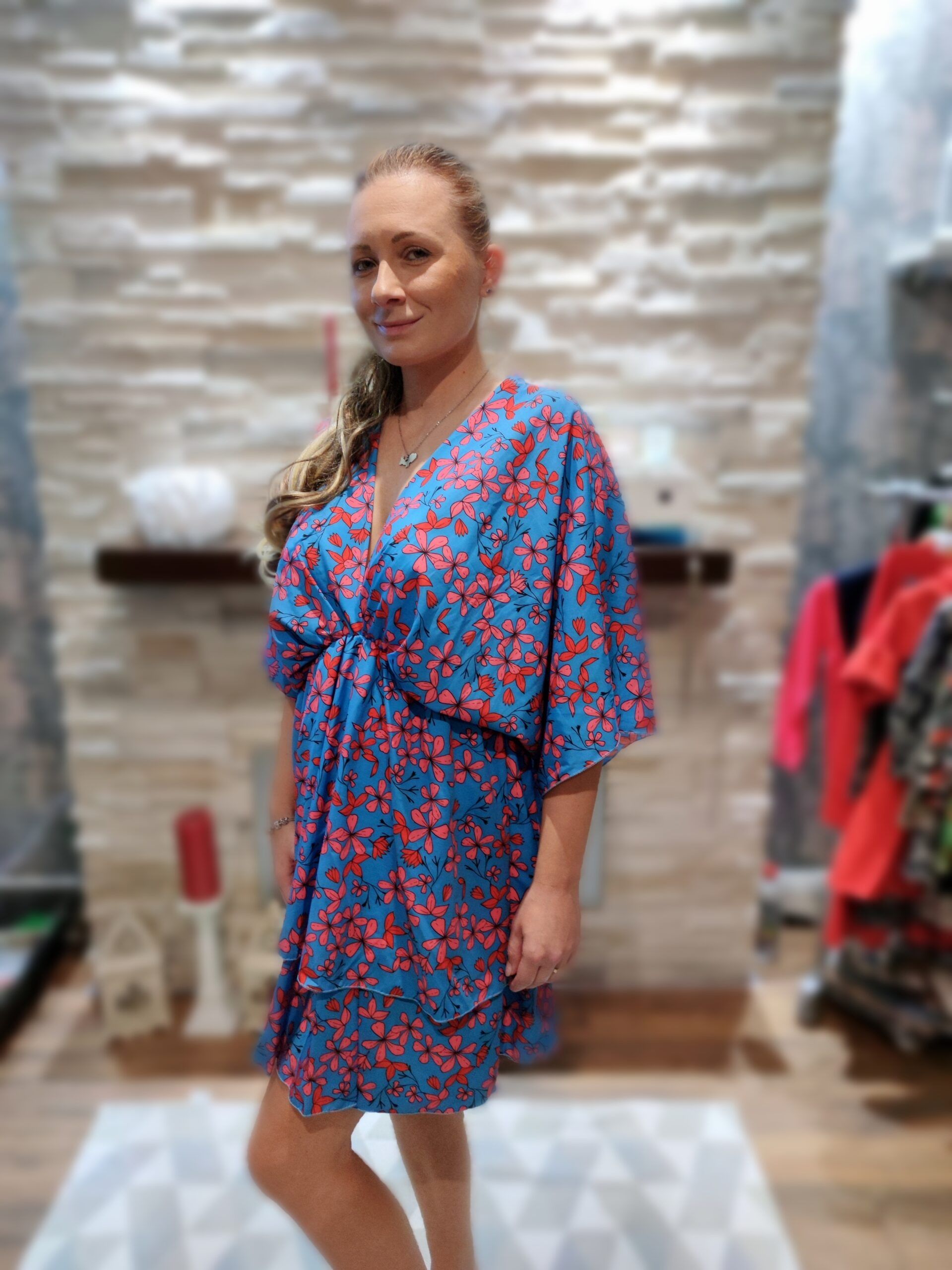 Airy flowers bat dress S-L - Image 5