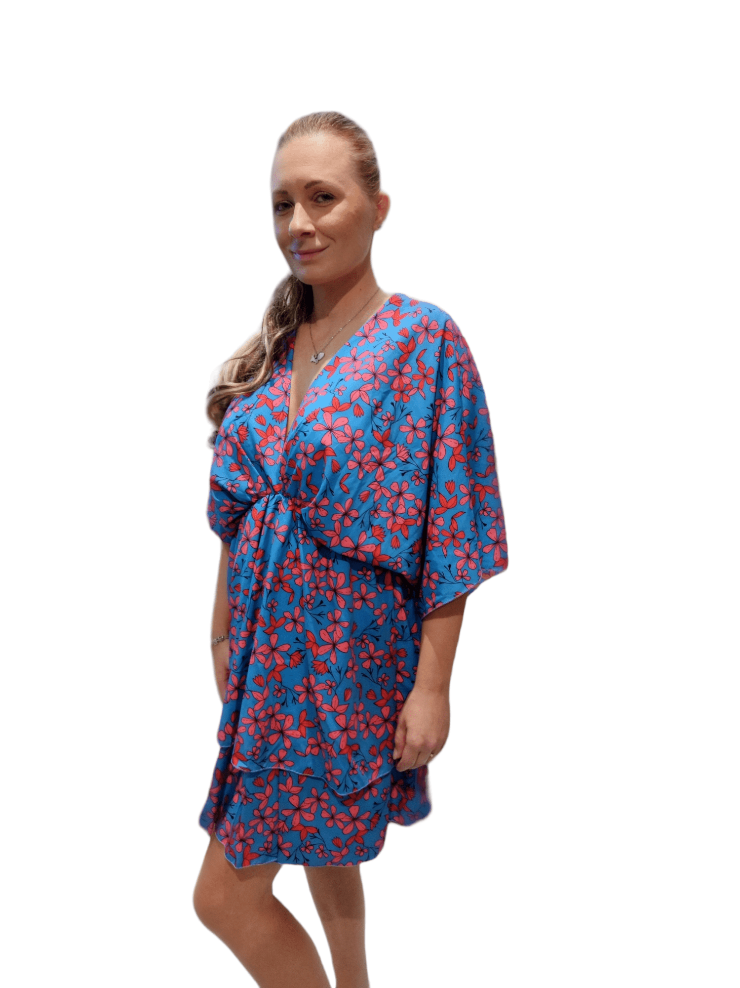 Airy flowers bat dress S-L