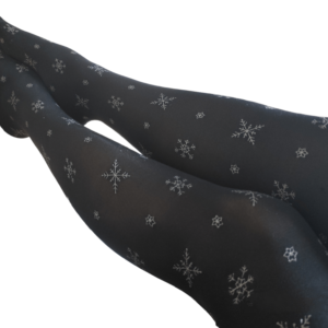 Black Tights with snowflakes XS-M