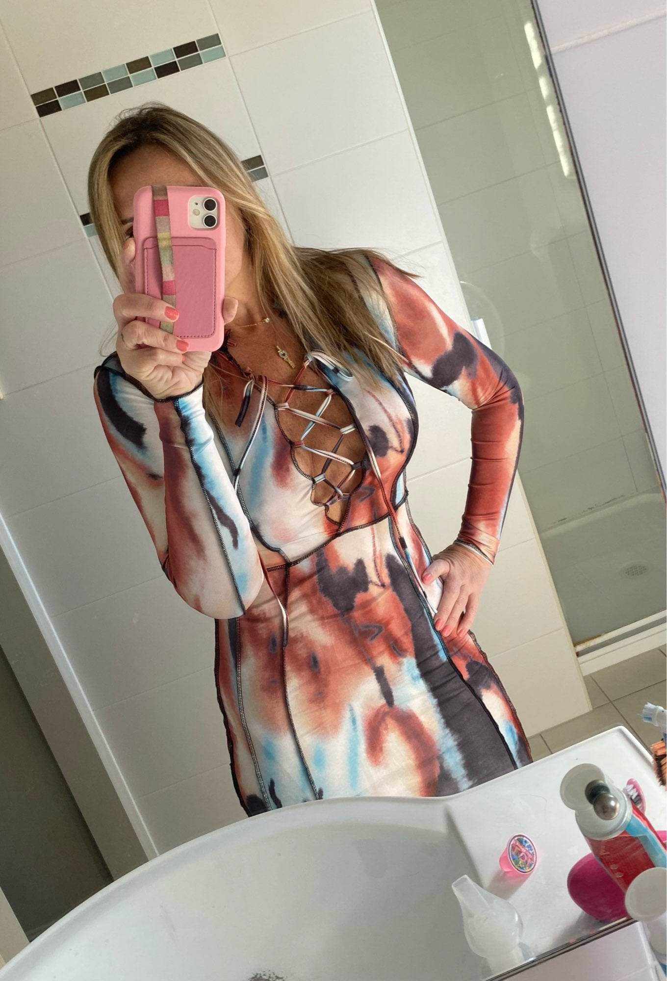 Multi tie dye dress - Image 4