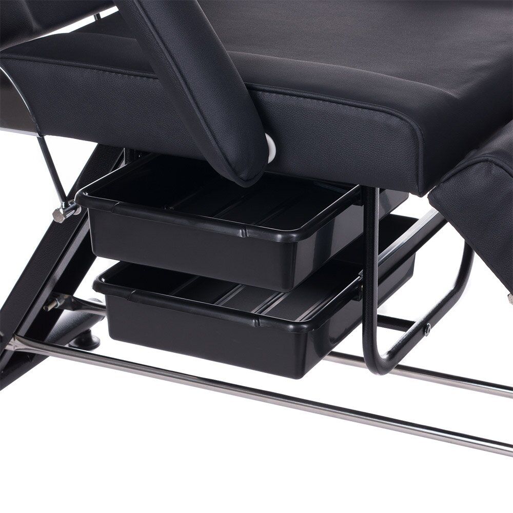 Beauty bed with drawers black + stool tattoo spa - Image 5