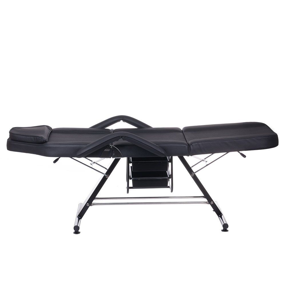 Beauty bed with drawers black + stool tattoo spa - Image 4