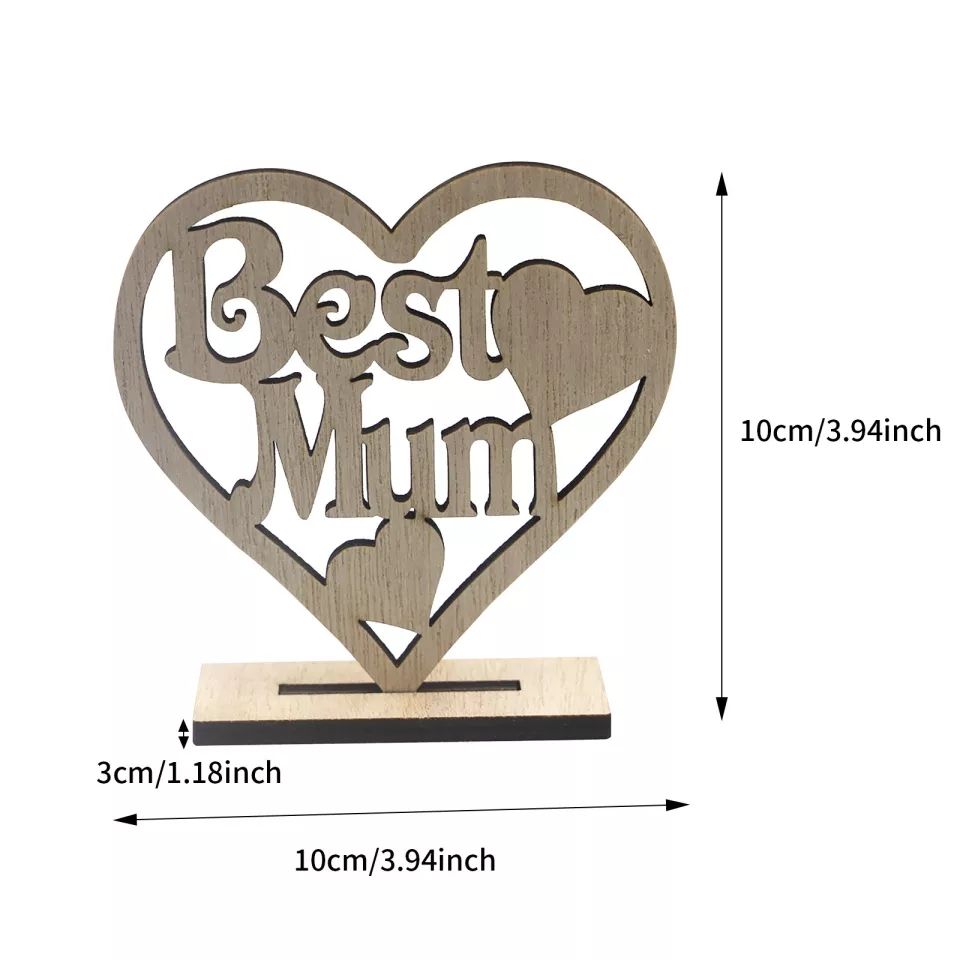 Mother ornament wooden heart - Image 7