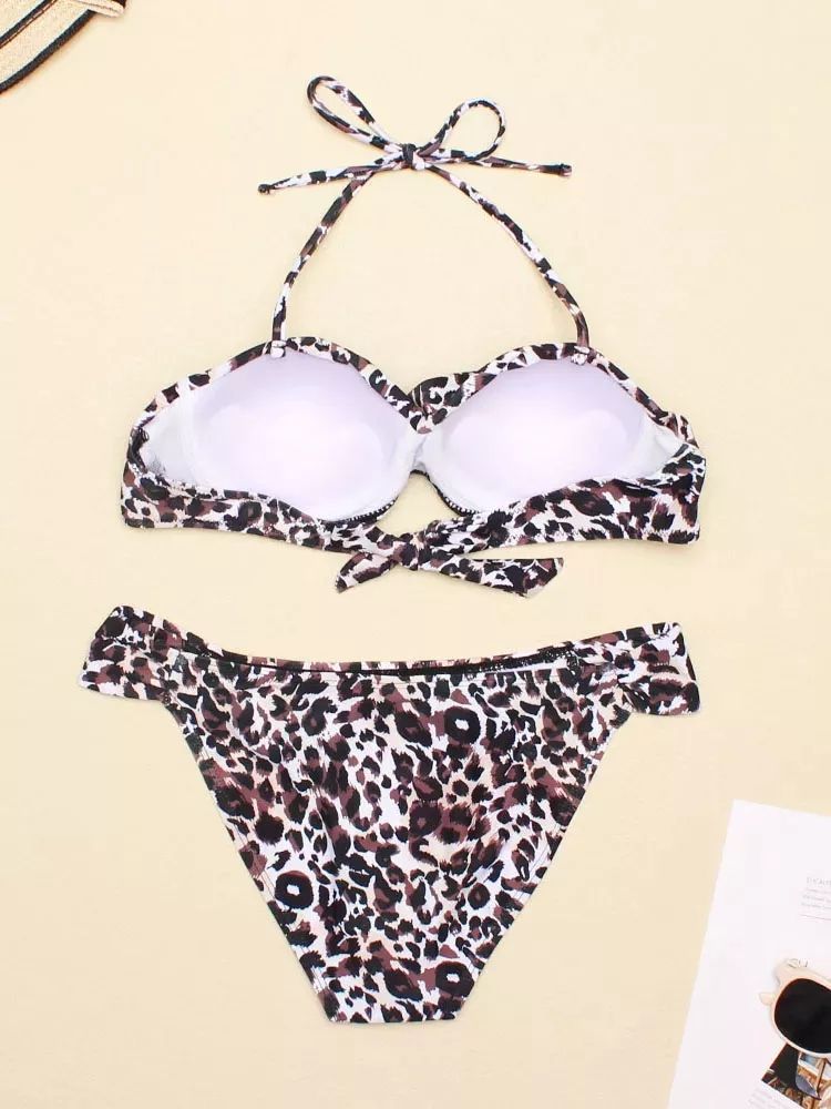 Two-piece leopard swimsuit Large - Image 3