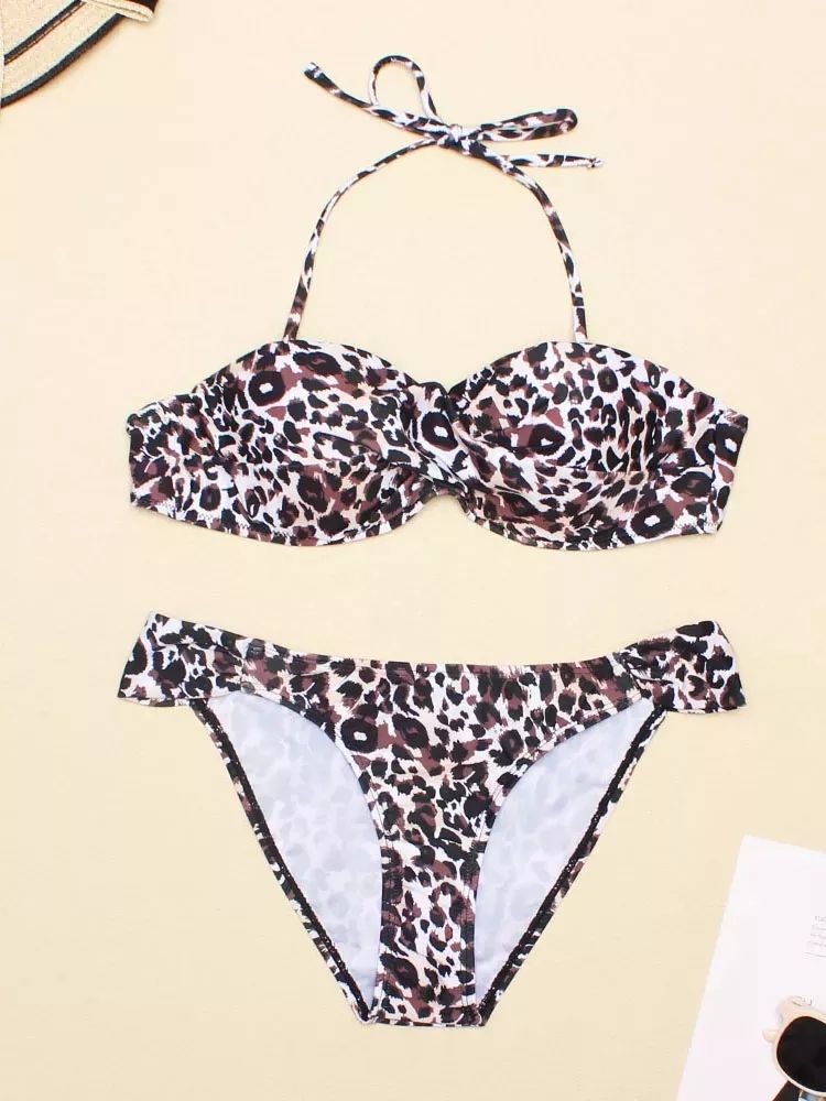 Two-piece leopard swimsuit Large - Image 2