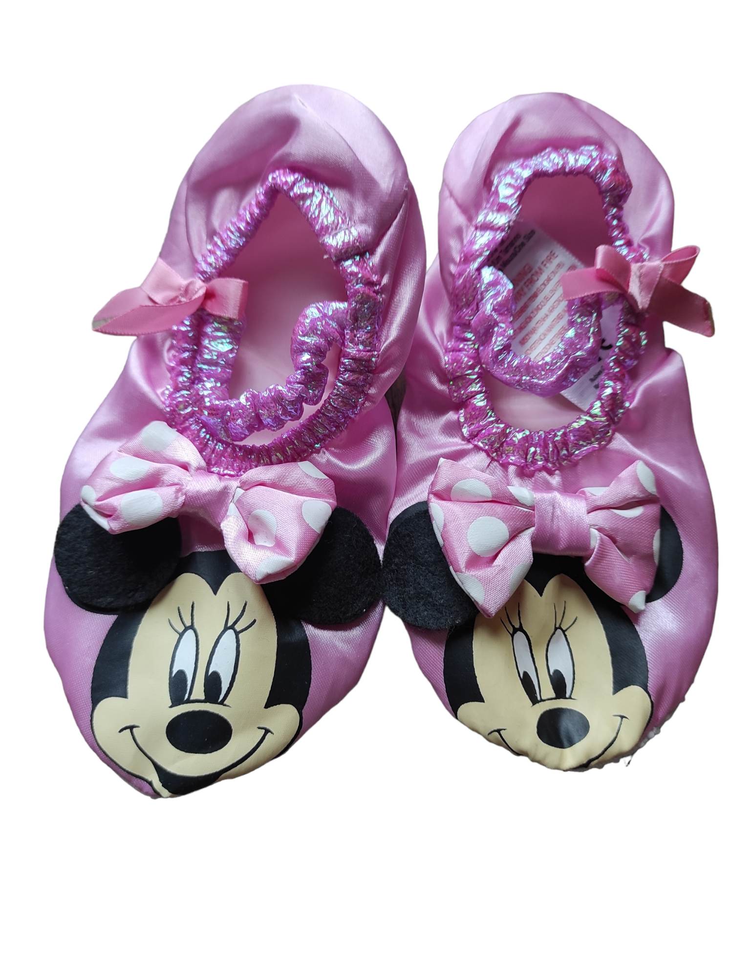 Minnie Mouse Slippers, Child Costume - One Size, Pink