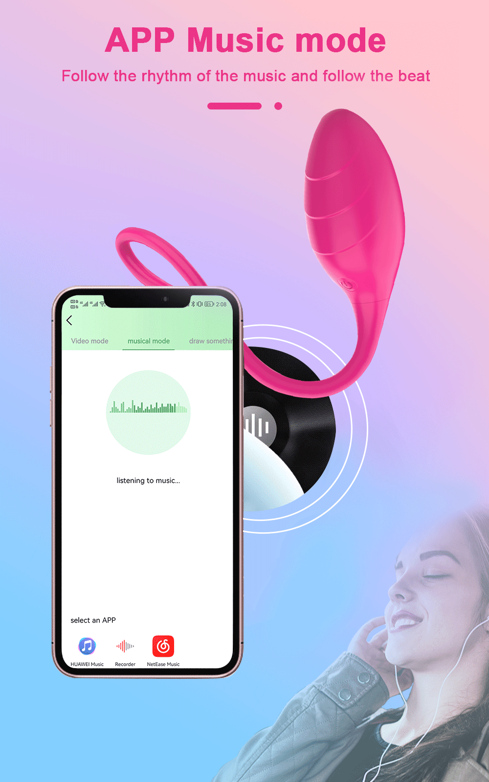APP Bluetooth Female Vibrating Egg Toy For Adults - Image 3