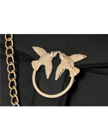 Womens black handbag with LOve Birds - Image 5