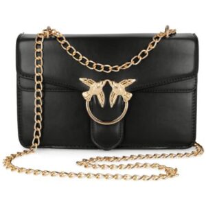 Womens black handbag with LOve Birds