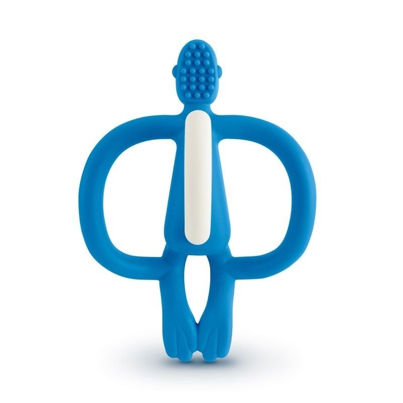 Matchstick Monkey Massaging Teether with Brush Blue - Image 5