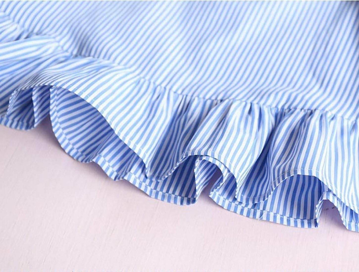 Ruffle Stripe Dress Girls Blue - Image 6