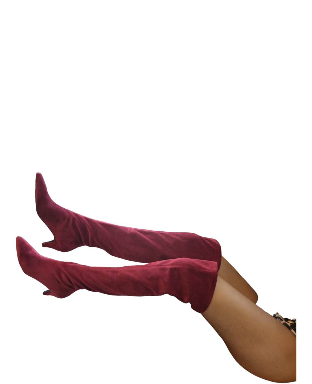 Bugundy thigh high boots size 6/39 - Image 8