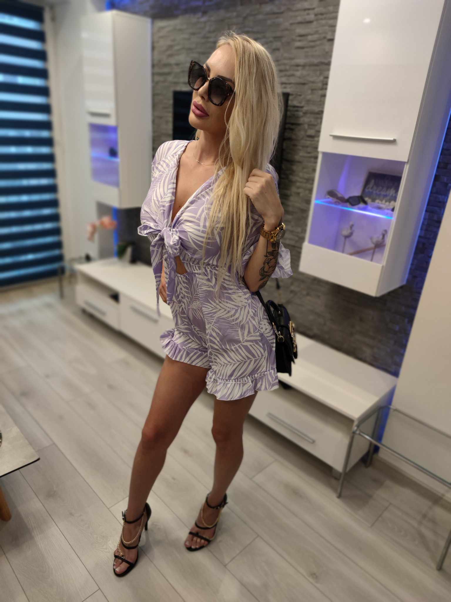 Purple-white Jumpsuit 6-10 - Image 3