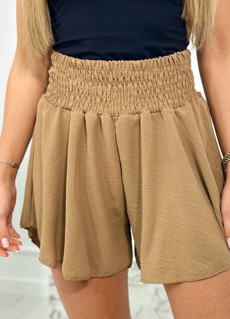 Nude color viscose shorts - Image 2