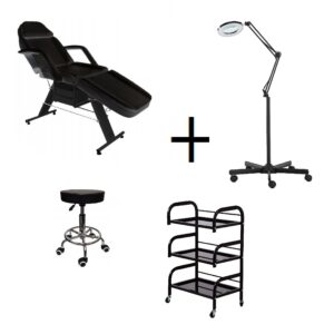 Black beauty bed with cosmetic set