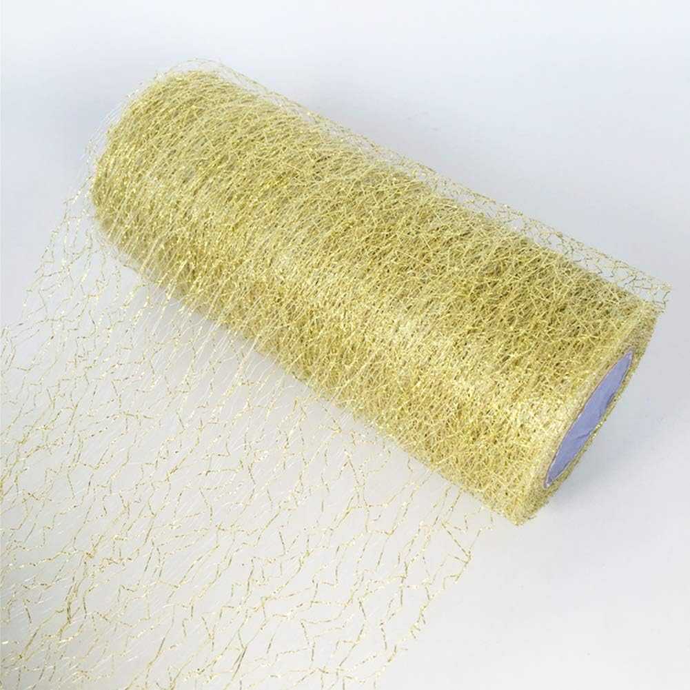 Tulle Roll ,fabric ribbon gold