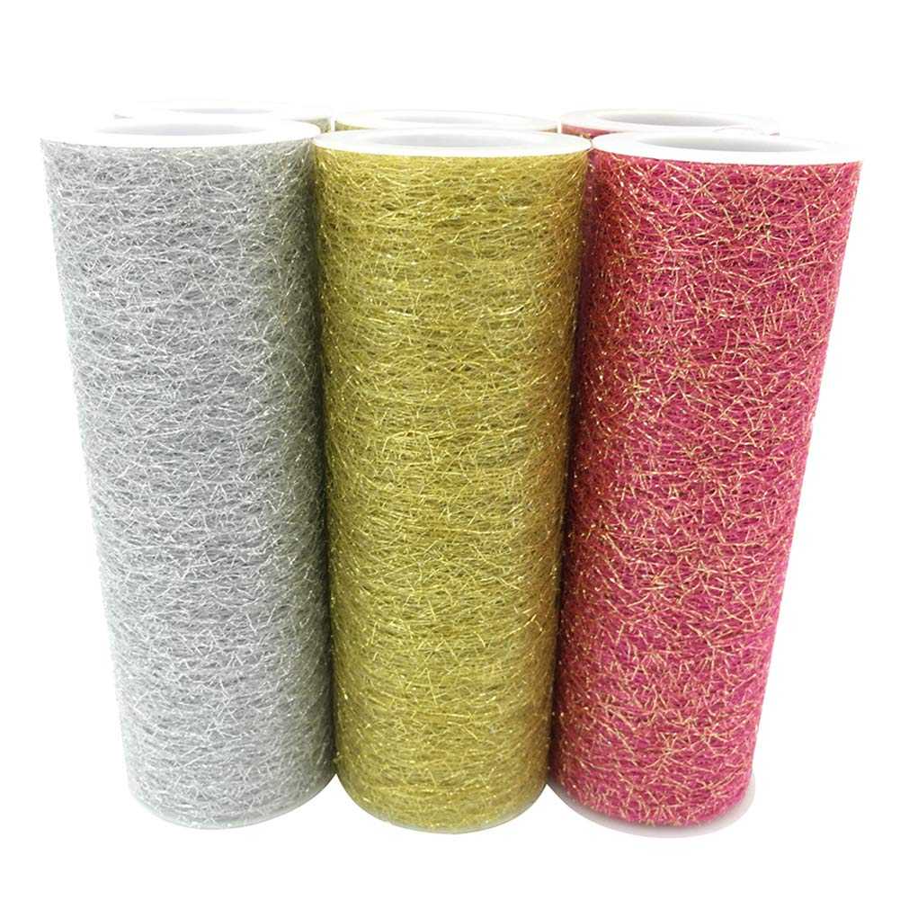 Tulle Roll ,fabric ribbon gold - Image 7