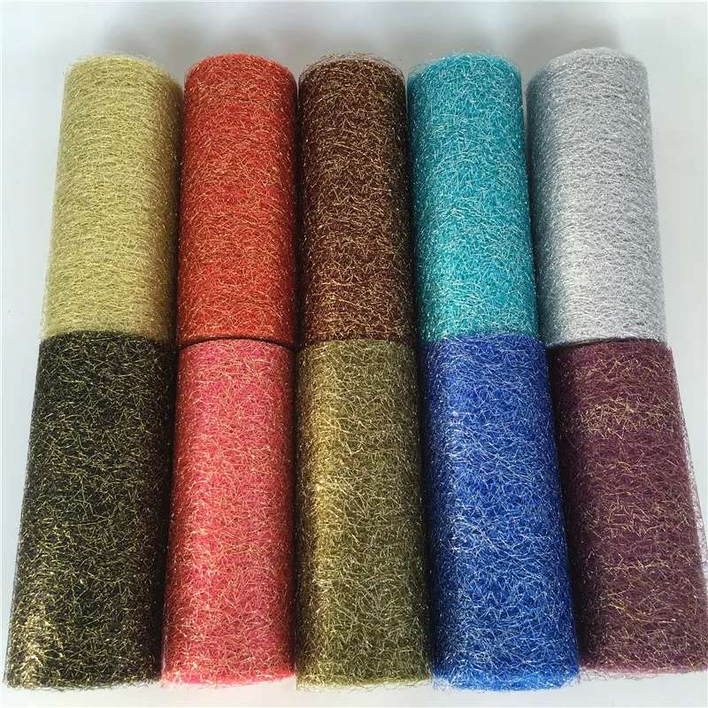 Tulle Roll ,fabric ribbon gold - Image 6
