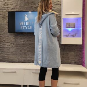 Classic blue sky sweater- cardigan XS-M