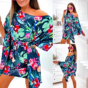 Jungle print dress XS-L
