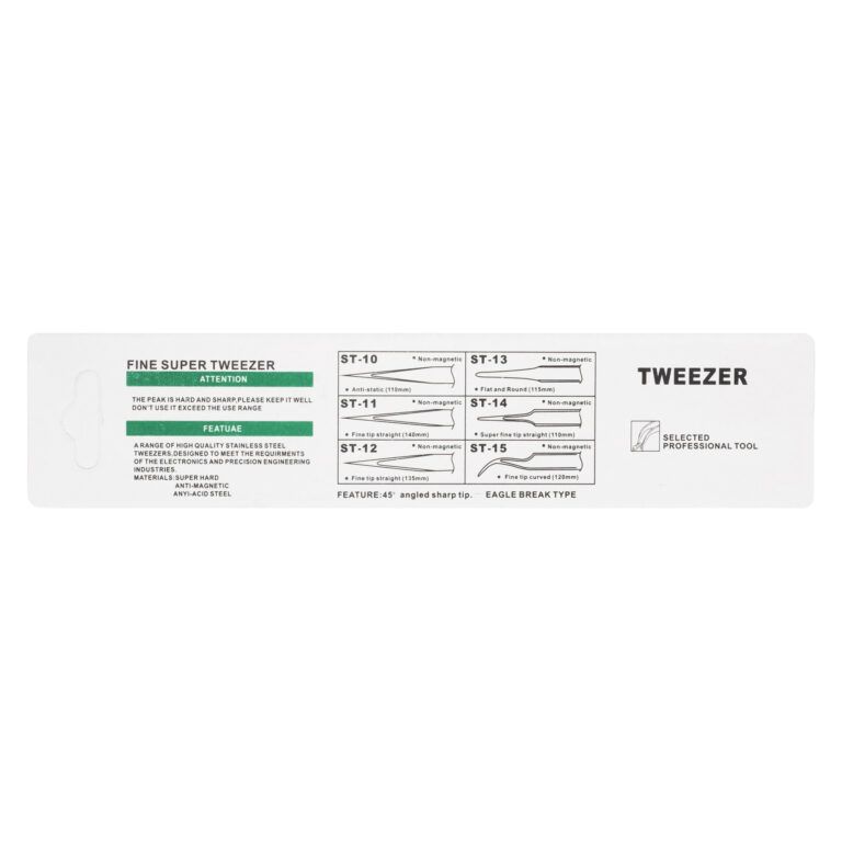 Straight eyelash tweezers, black ESD-12 - Image 4