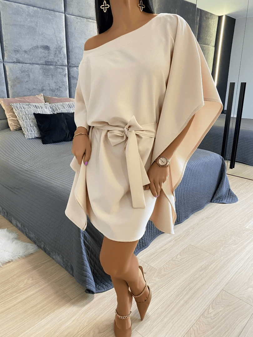 Dress batwings Oversize beige Xs-XL - Image 5
